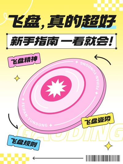 飞盘运动知识科普小红书封面