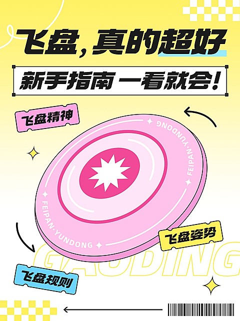 飞盘运动知识科普小红书封面