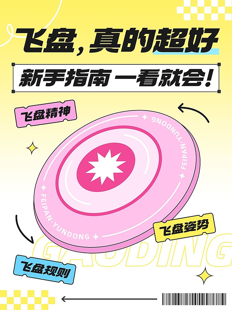 飞盘运动知识科普小红书封面
