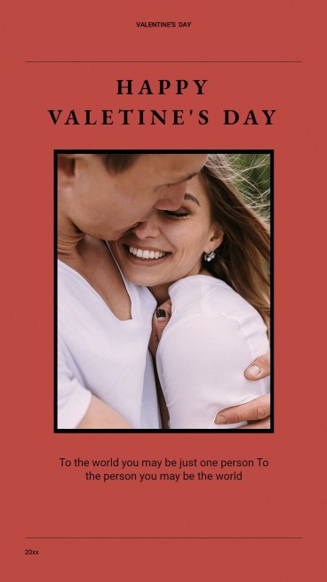 Literary Valentine's Day Couple Group Photo Display Instagram Story预览效果