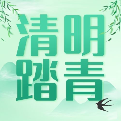 清明节出游踏青春天公众号次图预览效果