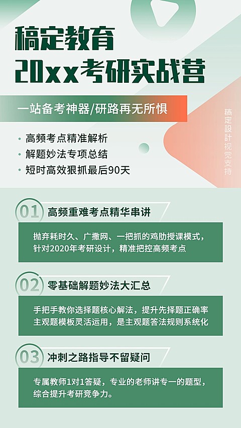 考研冲刺招生培训教育海报
