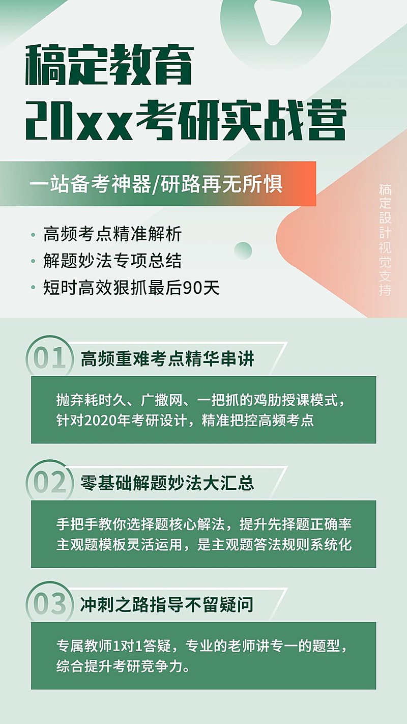 考研冲刺招生培训教育海报