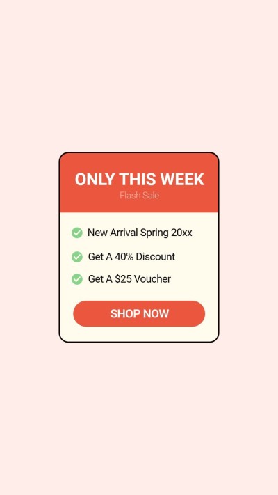Rectangle Frame Interface Smulation Online Shopping Falsh Sale Instagram Highlight