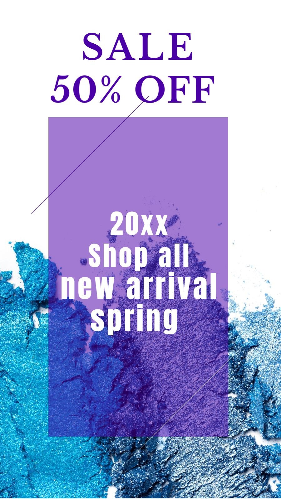 Purple Color Concept Advertising Spring New Arrival Discount Sale Promo Ecommerce Story预览效果