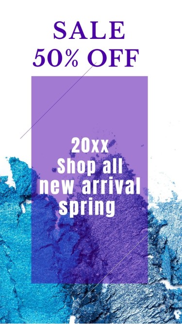 Purple Color Concept Advertising Spring New Arrival Discount Sale Promo Ecommerce Story