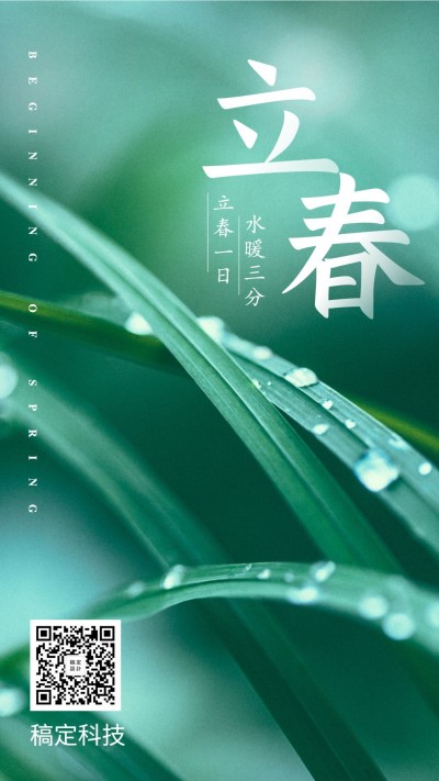 立春二十四节气手机海报
