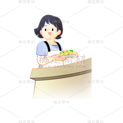 卡通感母亲节女人元素贴纸