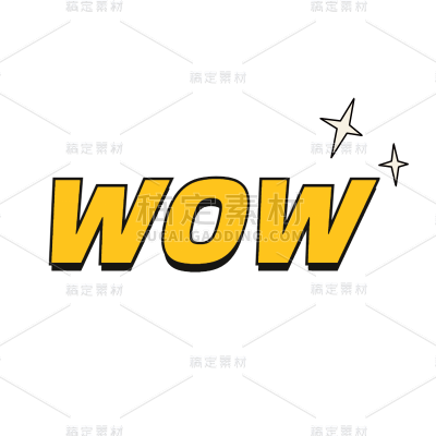 手绘-排版-复古文字-WOW