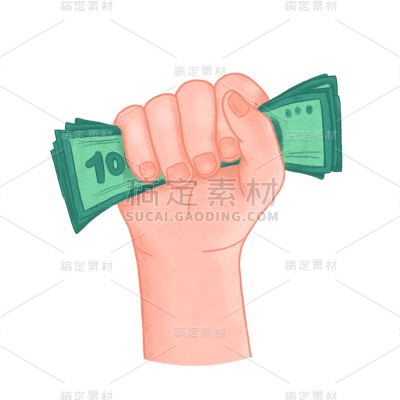 卡通感金融行业手元素