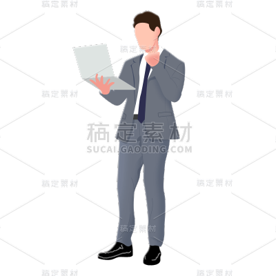 卡通感金融男人元素