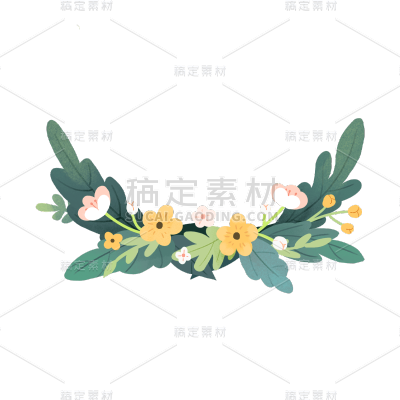卡通感教育培训植物元素