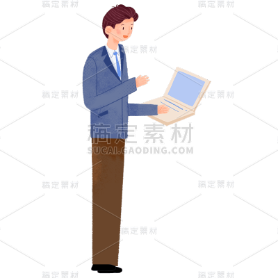 卡通感春节男士元素贴纸