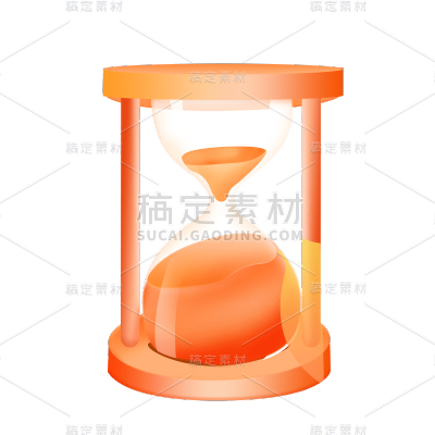 卡通感金融行业沙漏元素