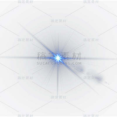 蓝色光晕光效特效元素