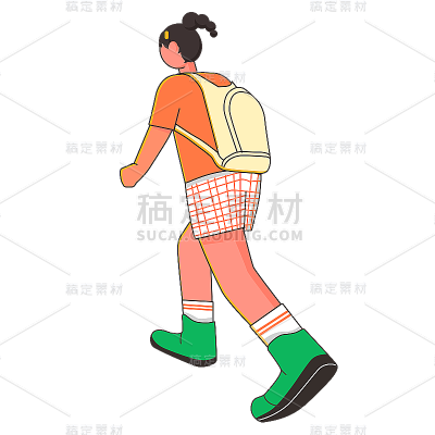 卡通感文体娱乐女人元素 