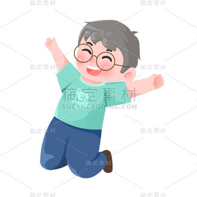 卡通感教育培训人物元素