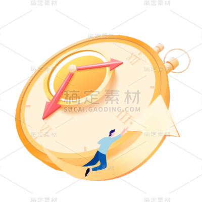 卡通感金融行业人物元素