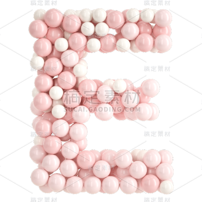 C4D-气球字母元素-E