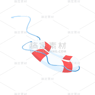 卡通感教育行业游泳圈元素贴纸