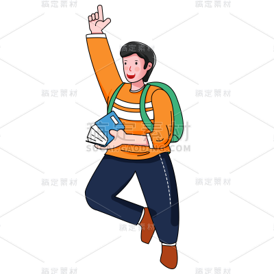 卡通感教育培训男生元素