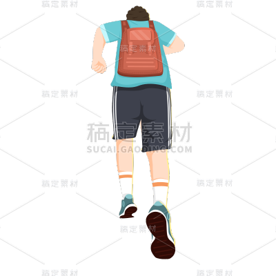 卡通感高考男生元素贴纸