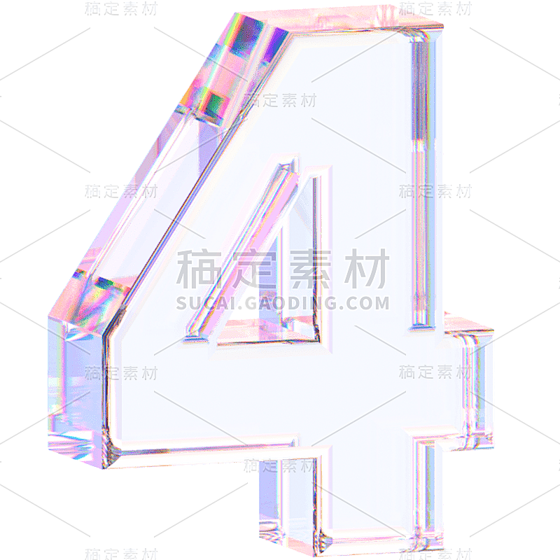C4D-数字玻璃元素