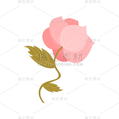 卡通感鲜花元素贴纸