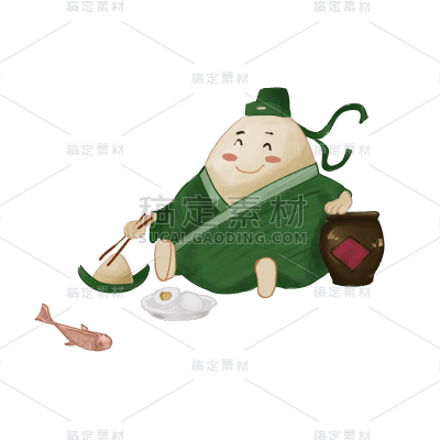 中国风端午节粽子元素贴纸