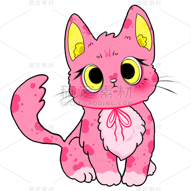 卡通感文体娱猫元素