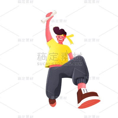 卡通感教育培训人物元素