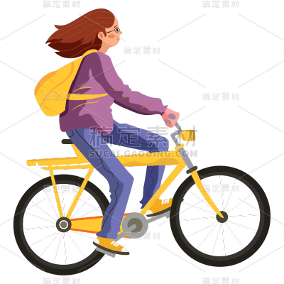 卡通感高考女生元素贴纸