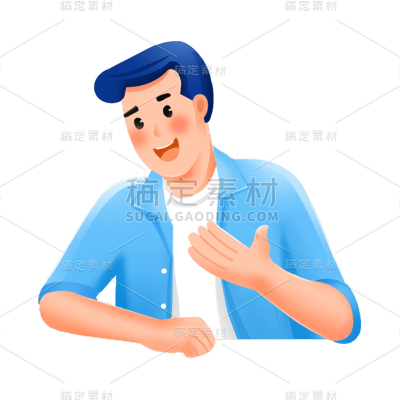卡通感金融行业人物元素