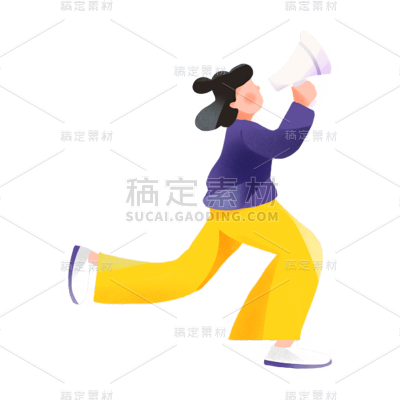卡通感金融行业人物元素