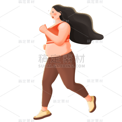 卡通感文体娱乐女人元素 