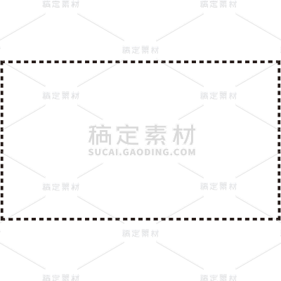 基础几何图形元素-虚线长方形