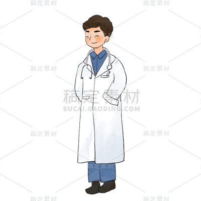 卡通感劳动节男人元素贴纸