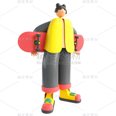 C4D-潮酷运动人物插画5