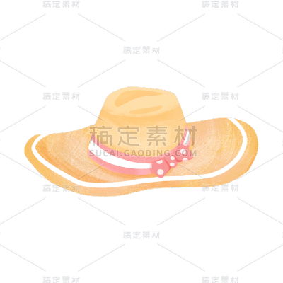 夏日通用海边沙滩度假插画元素