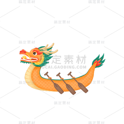 端午节龙舟元素中国风贴纸