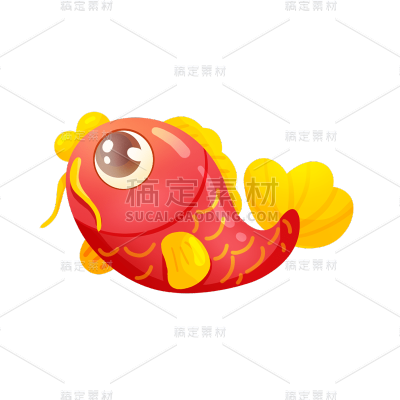 双十一双11电商促销活动装饰金鱼