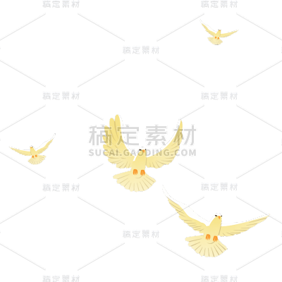 中国风国庆节鸟元素贴纸