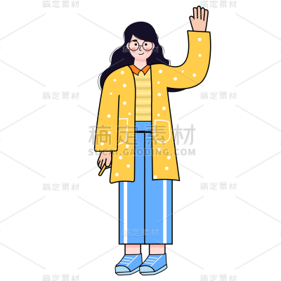 卡通感文体娱乐女人元素 