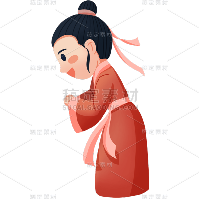 手绘-儿童国学兴趣班元素贴纸-作辑