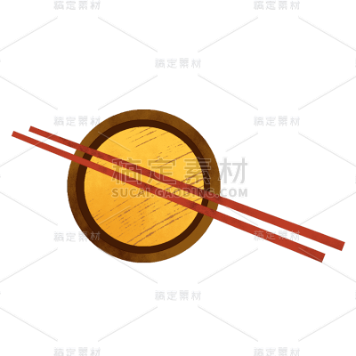 卡通感端午节碗元素贴纸