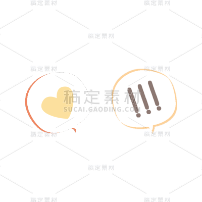 卡通感文体娱乐气泡框元素