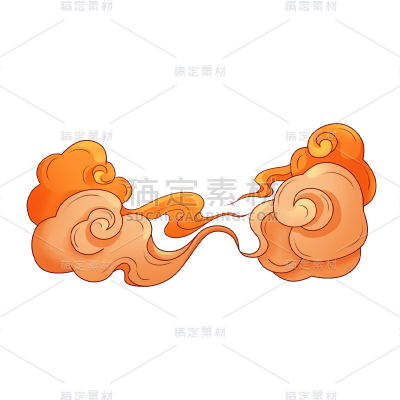 中国风春节祥云元素贴纸