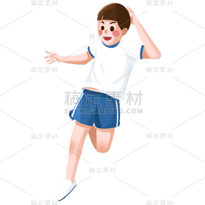 卡通感教育行业学生元素贴纸