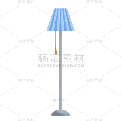 卡通感父亲节台灯元素贴纸
