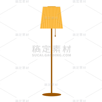 卡通感父亲节落地灯元素贴纸